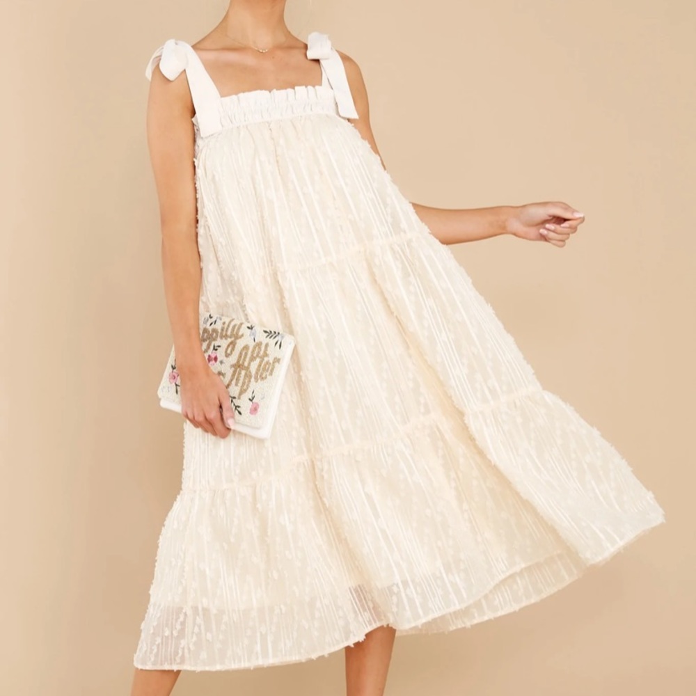 Ivory midi dress
